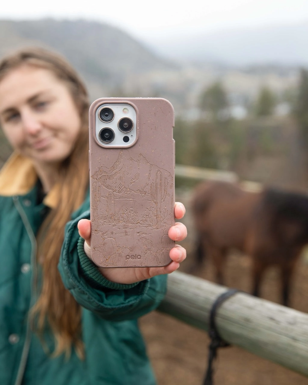 Flexible Grip Texture Chocolate Brown Desert Run iPhone 17 Pro Max Case