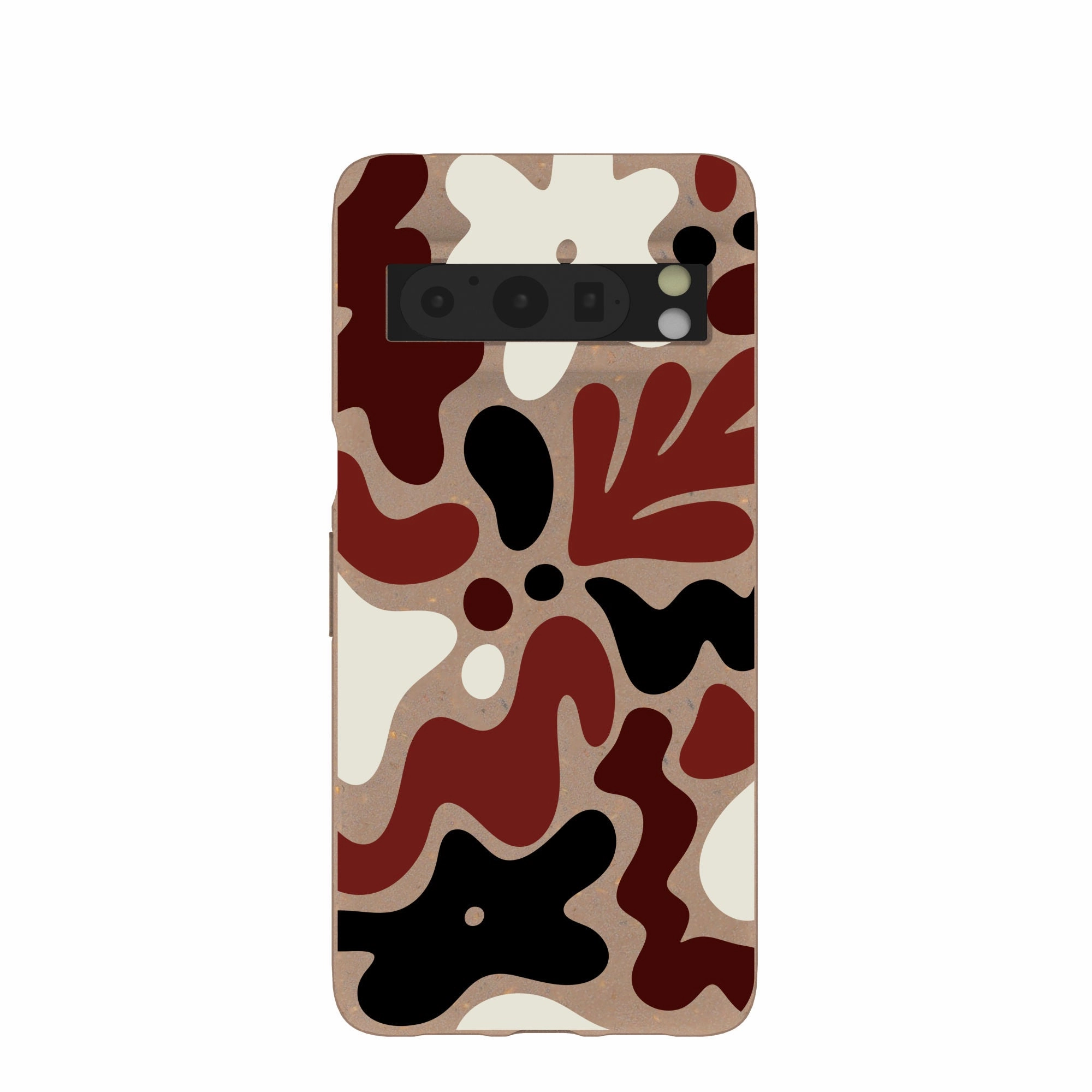 Chocolate Brown Earthy Curves Google Pixel 8 Pro Case Smooth Feel Surface Protective Touch