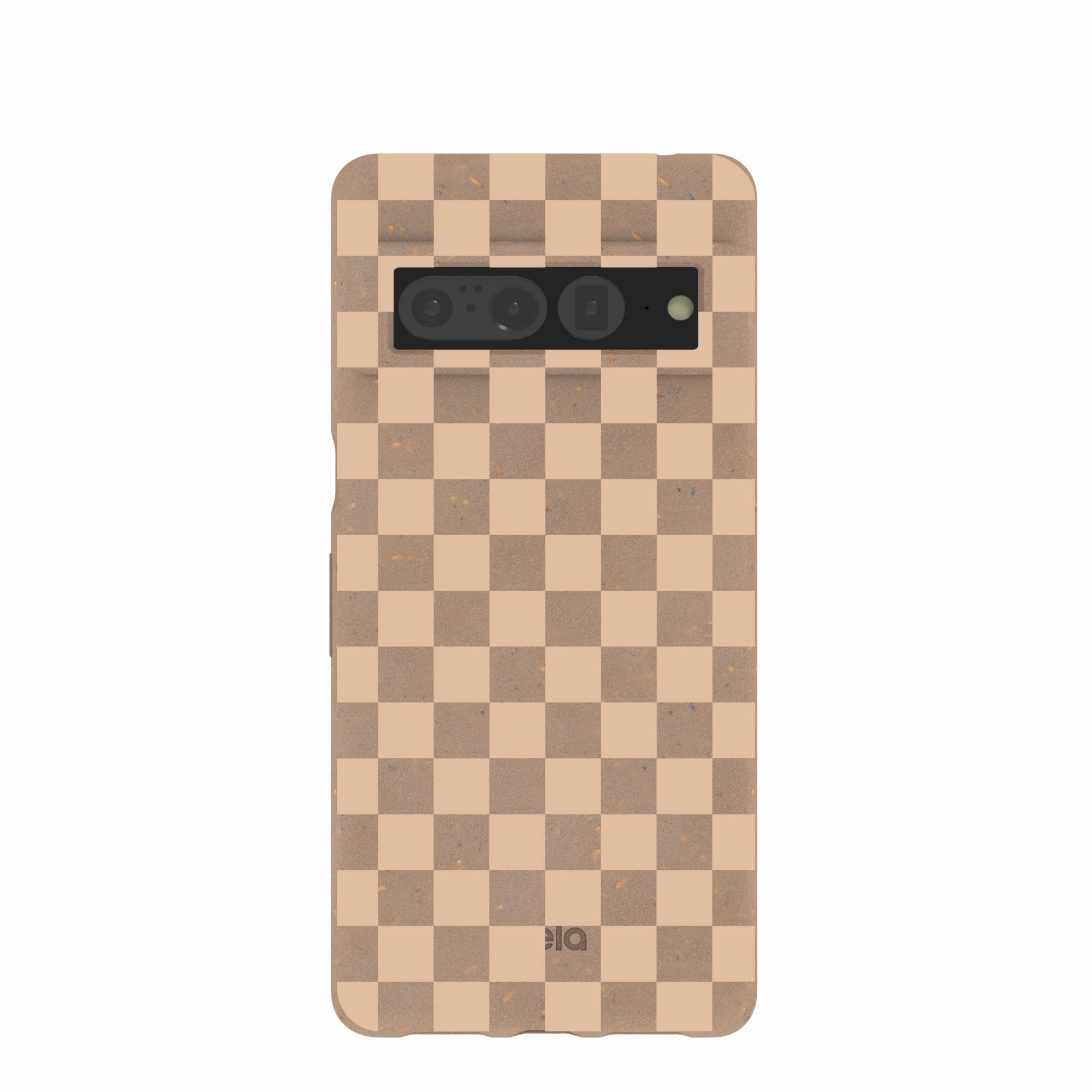 Premium Detail Finish Rugged Build Chocolate Brown Latte Check Google Pixel 7 Pro Case