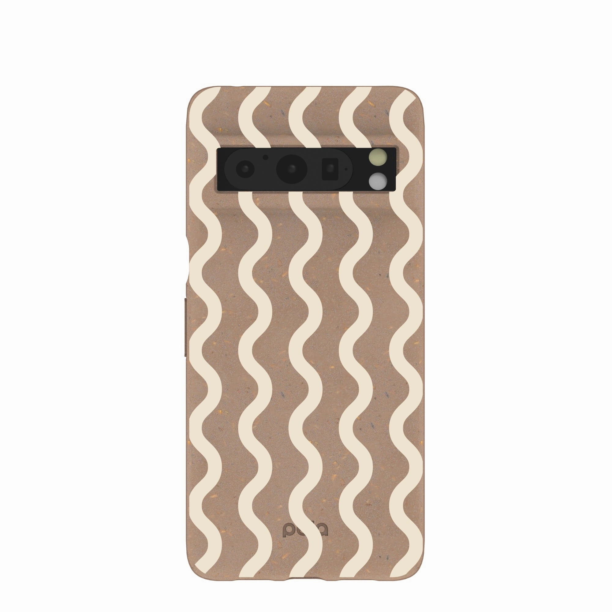 Chocolate Brown Latte Waves Google Pixel 8 Pro Case Impact Cushion Slim Look