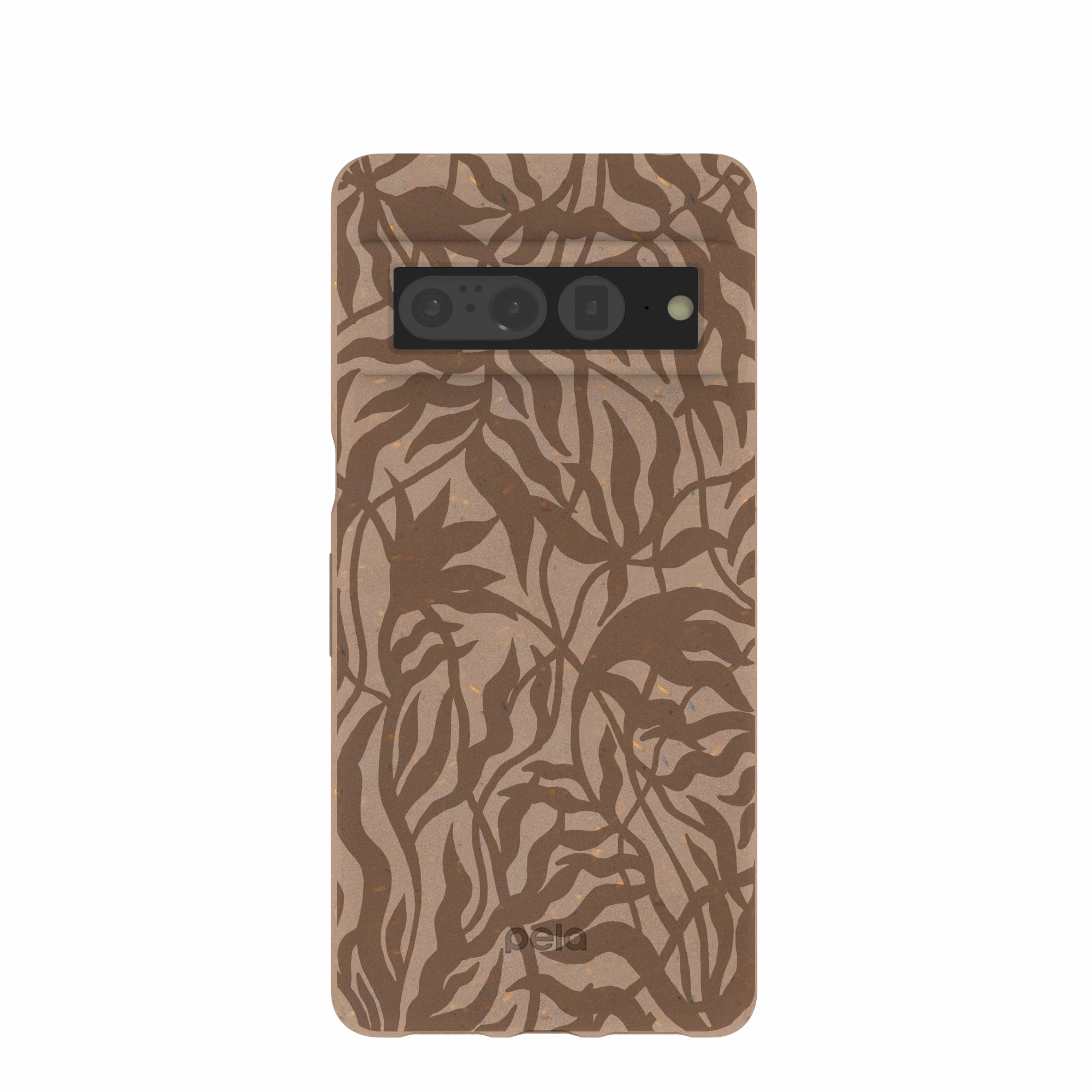Sleek Profile Chocolate Brown Rustic Leaves Google Pixel 7 Pro Case