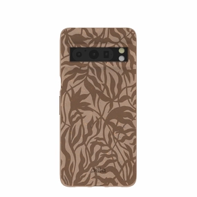 Chocolate Brown Rustic Leaves Google Pixel 8 Pro Case Fashion Texture