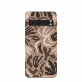 Futuristic style Chocolate Brown Terra Forms Google Pixel 8 Pro Case