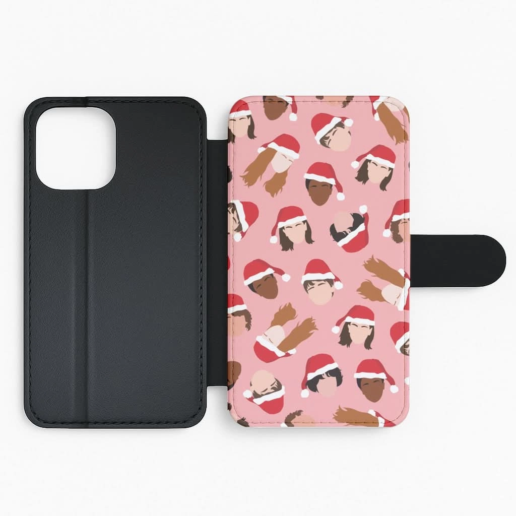 Christmas Stranger Crew Pattern Flip / Wallet Phone Case Modern Detail Elegant Finish Design