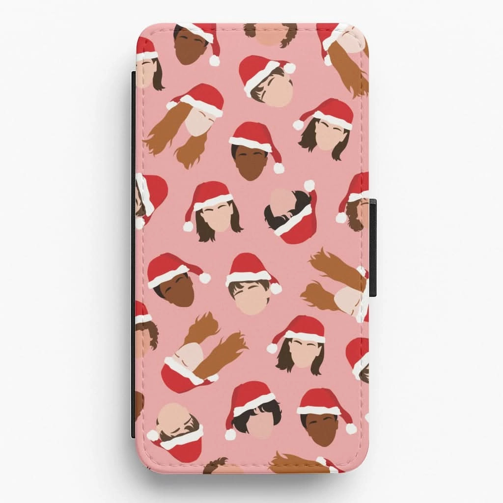 Christmas Stranger Crew Pattern Flip / Wallet Phone Case Stylish Texture Durable Edge