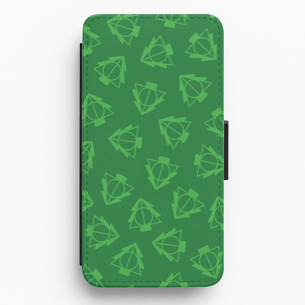 Anti Scratch Layer Screen Bumper Christmas Tree Wizard Icon Pattern Flip / Wallet Phone Case