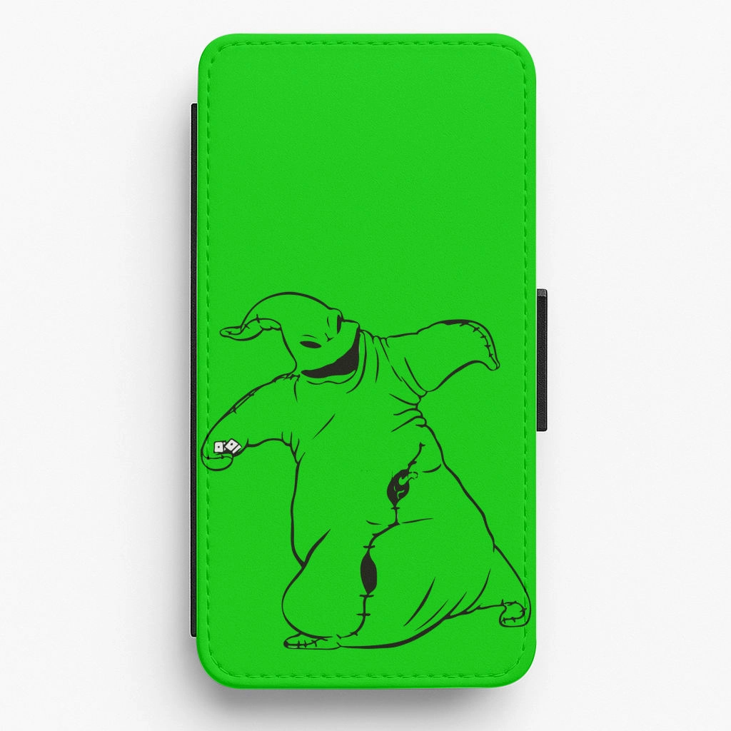 Polished Surface Texture Slim Texture Oogie Boogie - TNBC Flip / Wallet Phone Case