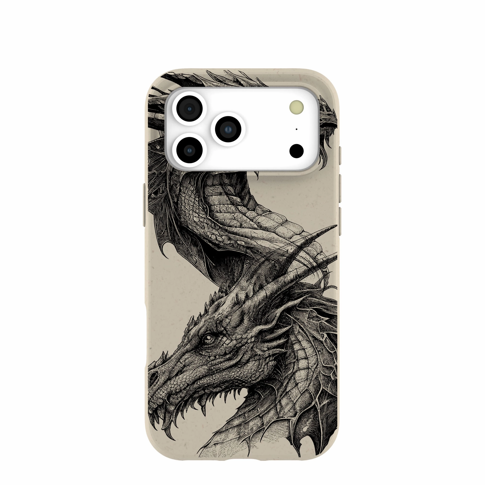 Matte Texture Design London Fog Twin Dragons iPhone 17 Pro Max Case