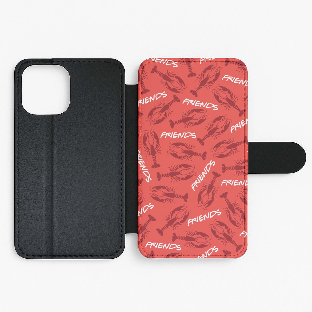Sitcom Red Lobsters Pattern Flip / Wallet Phone Case Matte Feel