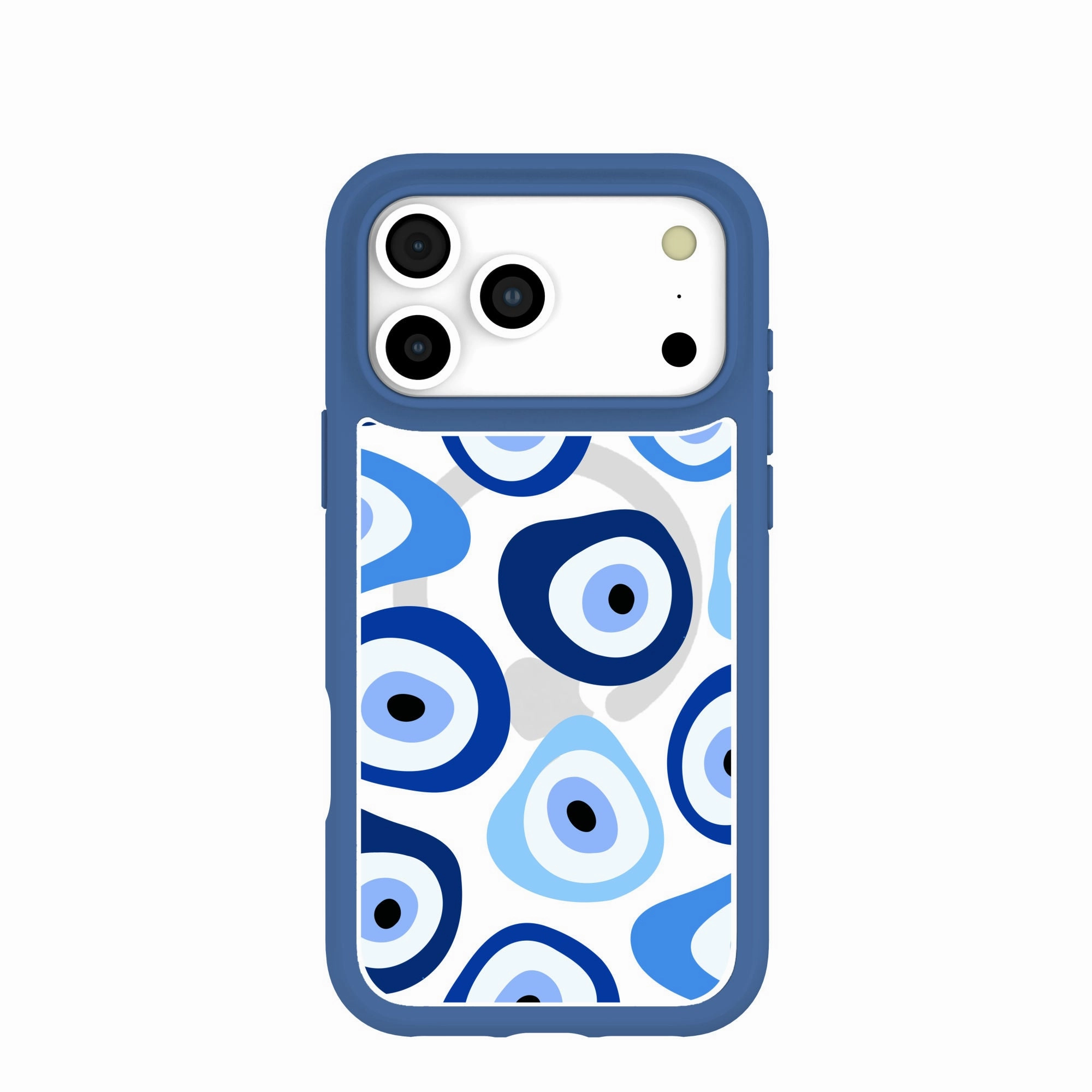 Clear Evil Eye iPhone 17 Pro Max Case With True Blue Ridge (MagSafe included) Durable Protection Layer