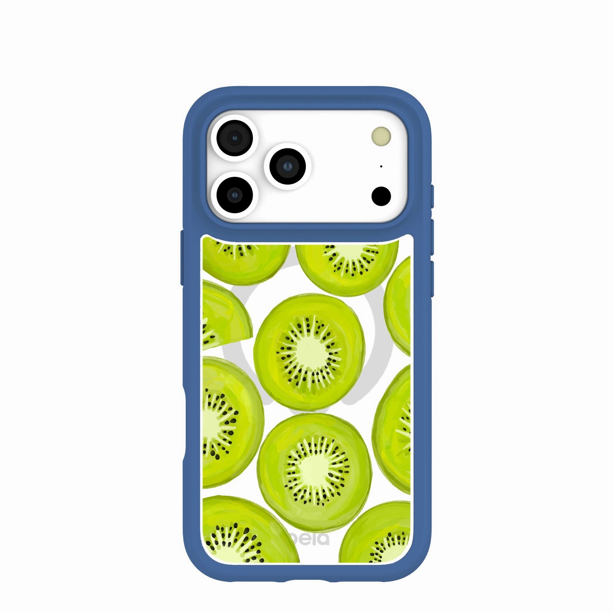 Clear Kiwi Slices iPhone 17 Pro Max Case With True Blue Ridge (MagSafe included) Stylish Texture Vivid Pattern Design