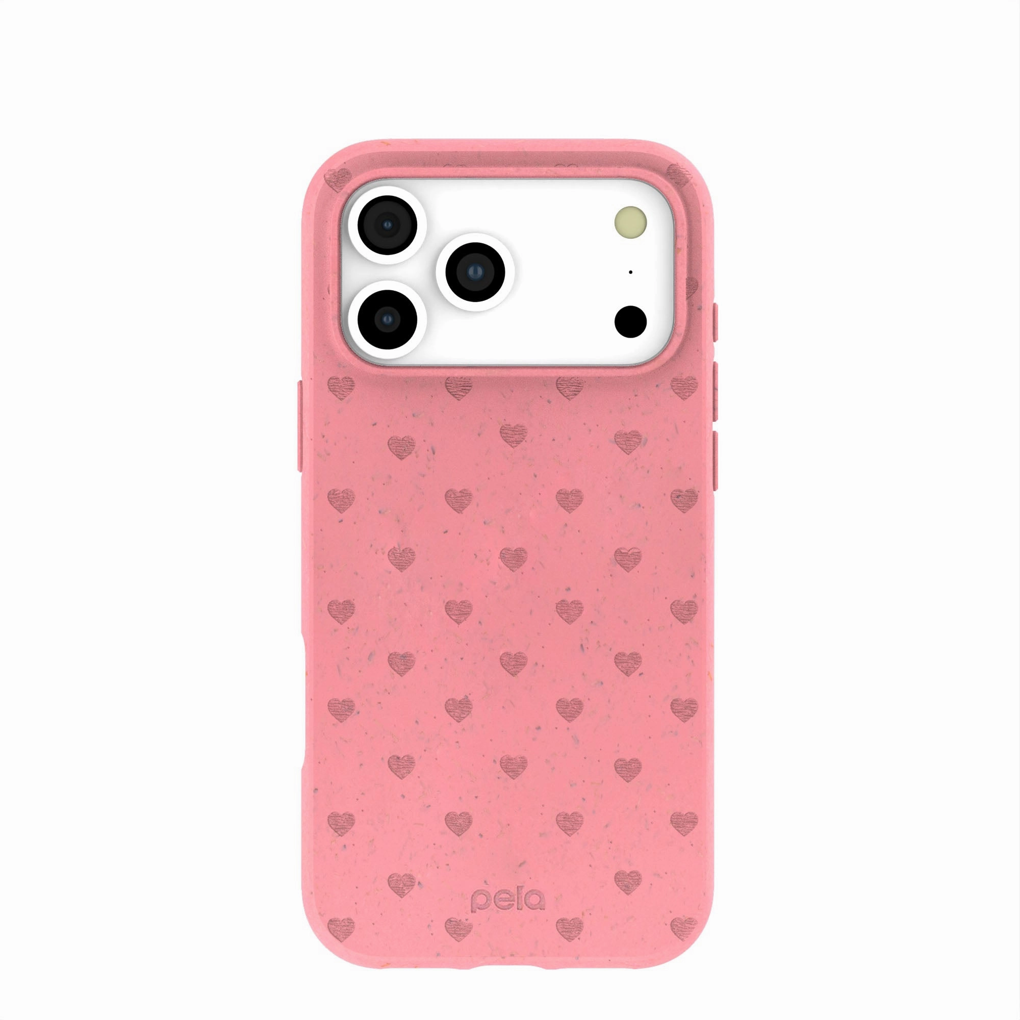Trendy Layer Sleek Finish Bubblegum Pink Hearts iPhone 17 Pro Max Case