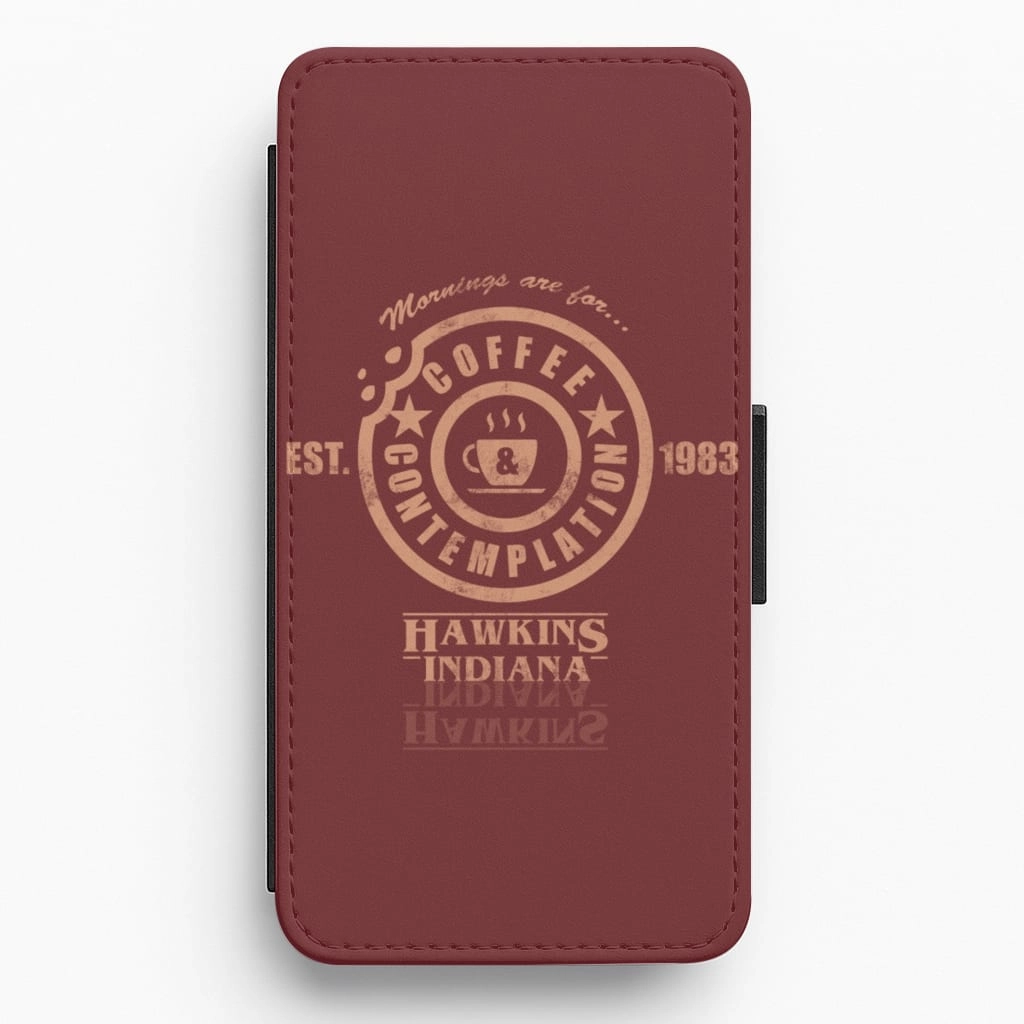 Protective Surface Coffee Contemplation Flip / Wallet Phone Case