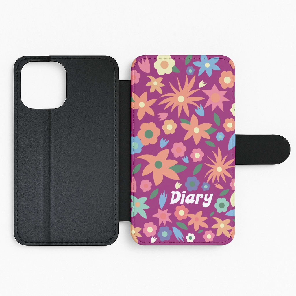 Artistic Print Diary Flip / Wallet Phone Case