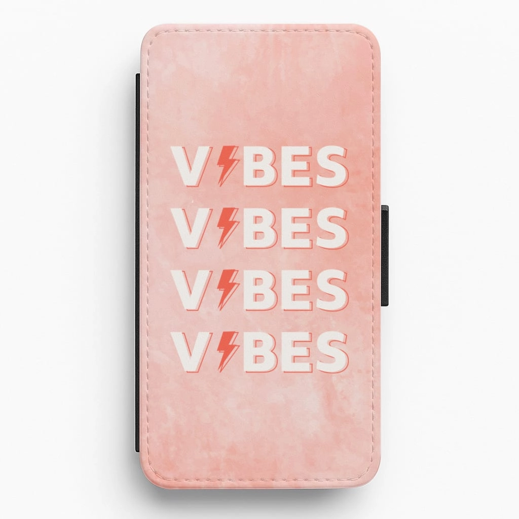 Professional Style Vivid Surface Detail Lightning Vibes Flip / Wallet Phone Case