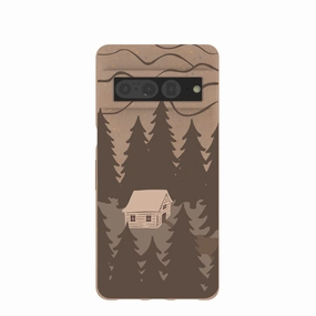 Soft Silicone Chocolate Brown Hidden Cabin Google Pixel 7 Pro Case