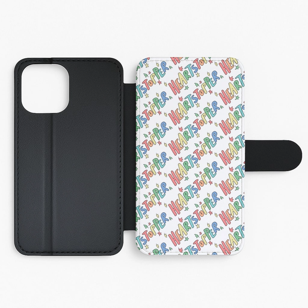 Bold Look Clear Protection Heart Pattern Flip / Wallet Phone Case