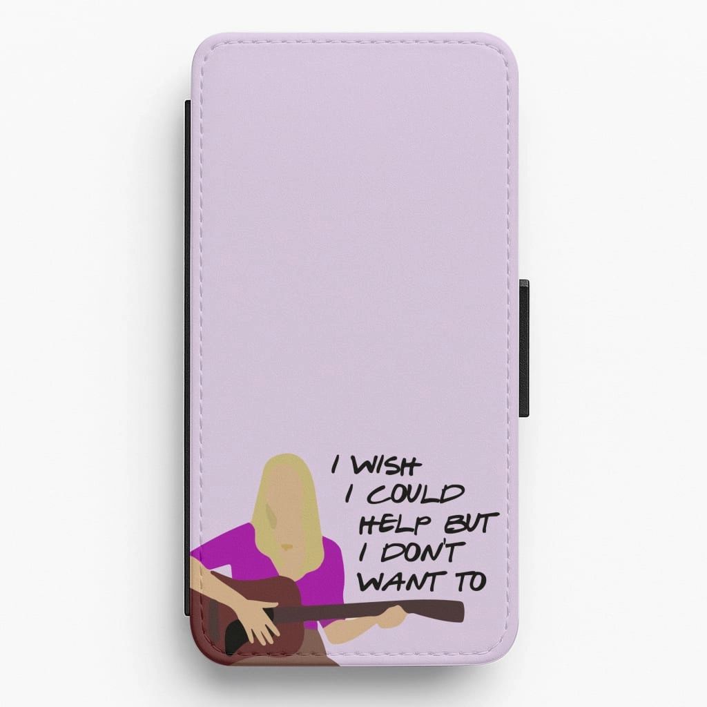 Durable Shape I Wish I Could Help But I Don't Want To Flip / Wallet Phone Case