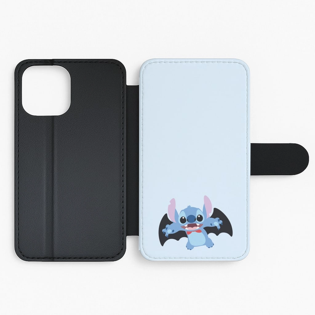 Vampire Alien Blue Halloween Flip / Wallet Phone Case Sleek Form High gloss