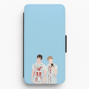 Halloween - S & C Flip / Wallet Phone Case Tough Exterior Travel Friendly