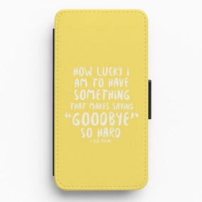 How Lucky I Am - Winnie Flip / Wallet Phone Case Smooth Touch