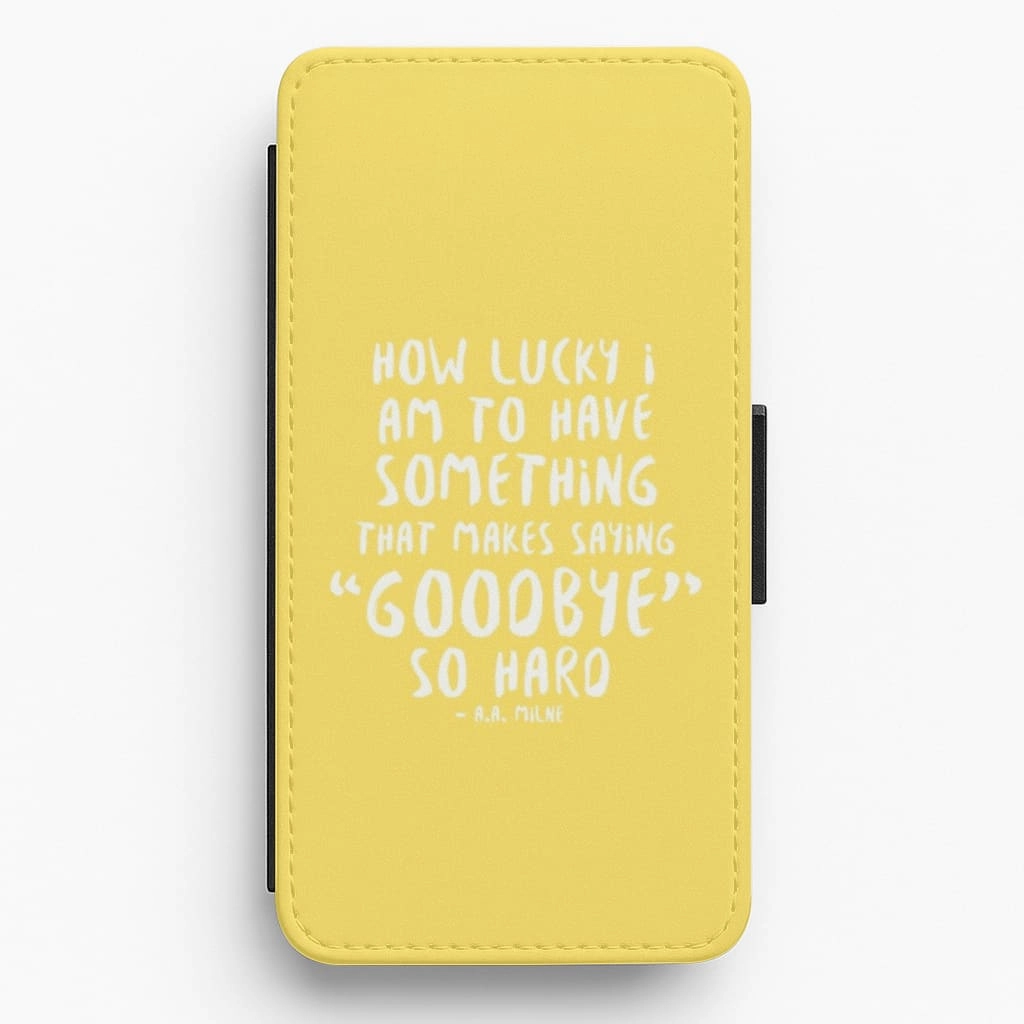 How Lucky I Am - Winnie Flip / Wallet Phone Case Smooth Touch