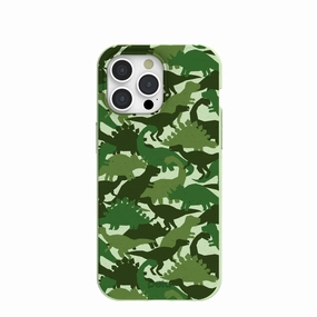 Non Slip Surface Sage Green Dino Camo iPhone 15 Pro Max Case