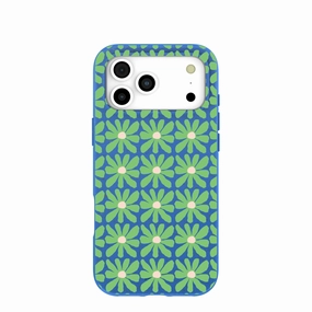 Smooth Fit Electric Blue Flower Child iPhone 17 Pro Max Case