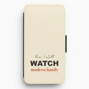 Non slip grip Hybrid Frame Yes I still Watch Flip / Wallet Phone Case