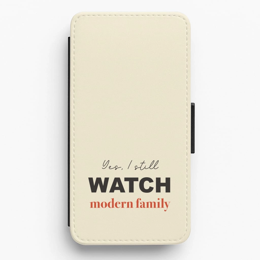 Non slip grip Hybrid Frame Yes I still Watch Flip / Wallet Phone Case