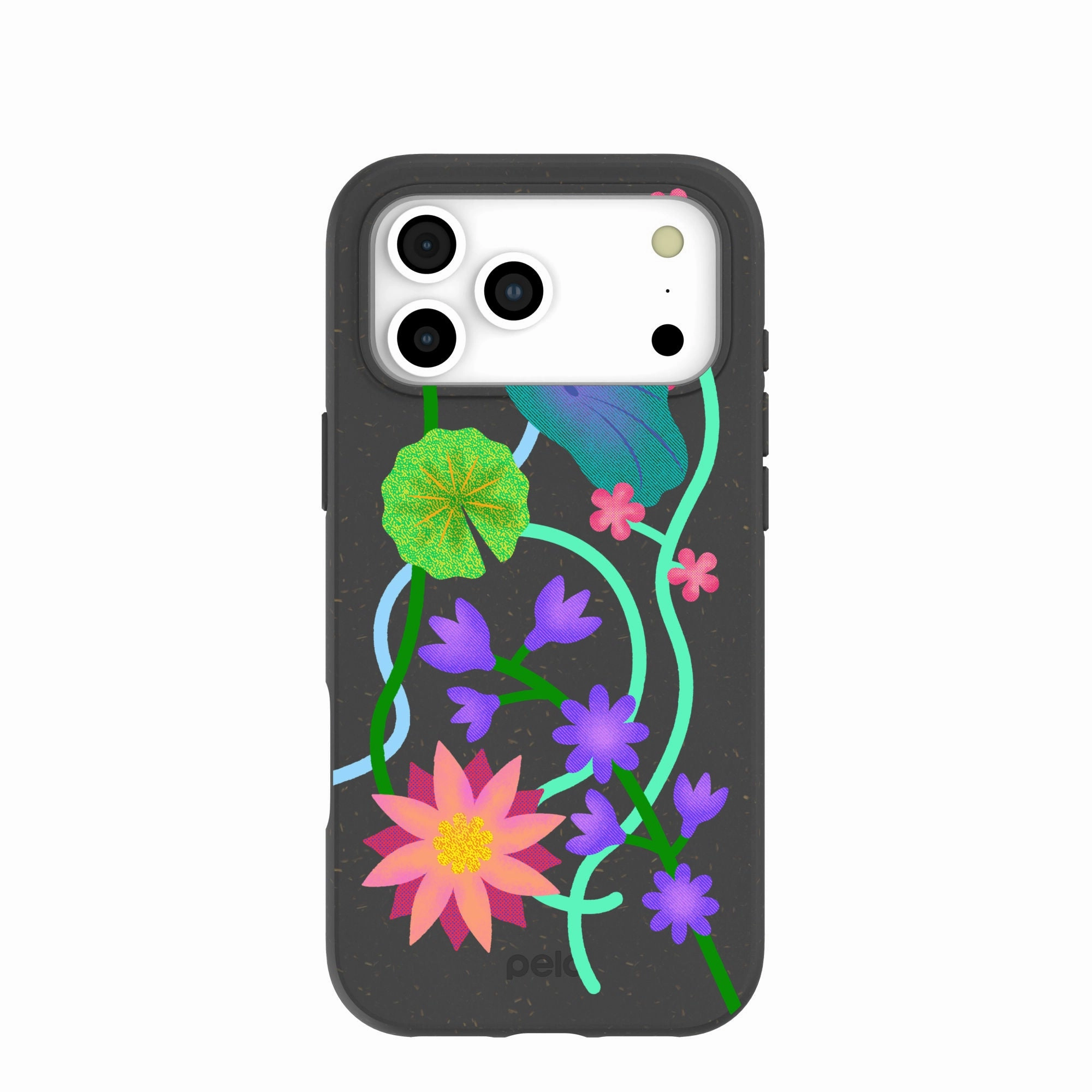 Trendy Layer High strength Black Neon Garden iPhone 17 Pro Max Case