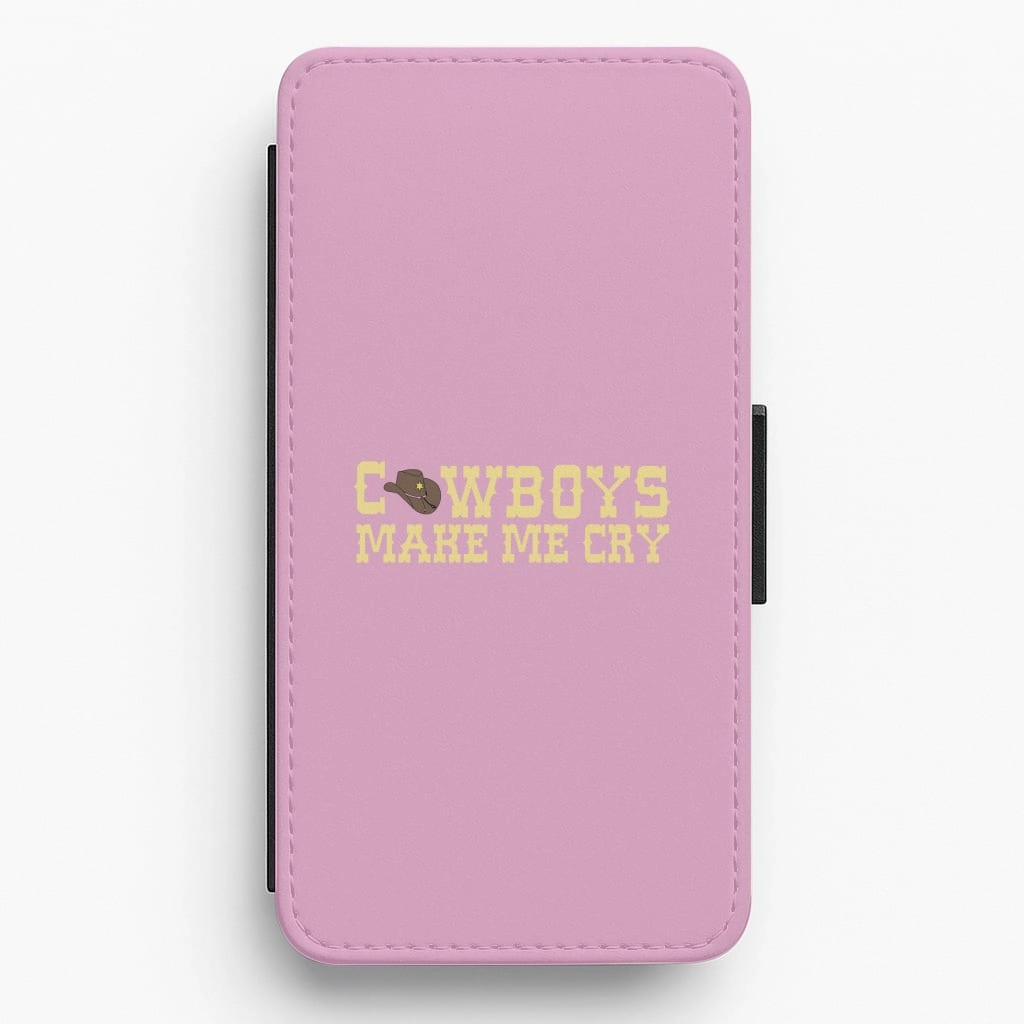 Simple Style Cowboys Make Me Cry - Post Flip / Wallet Phone Case