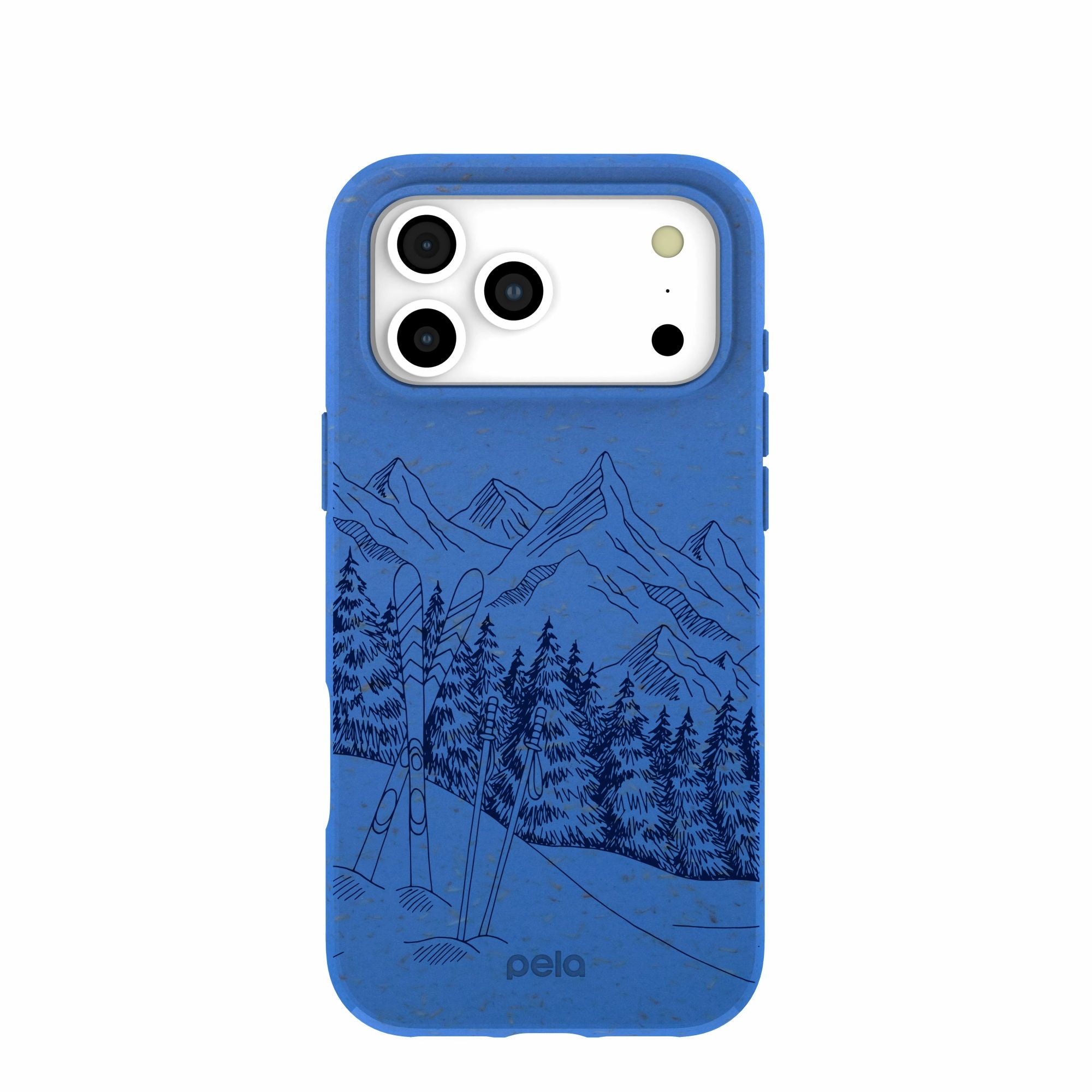 Durable Design Electric Blue Backcountry Ski iPhone 17 Pro Max Case