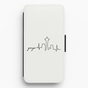 Grey's Skyline - Grey's Flip / Wallet Phone Case custom design Soft Interior