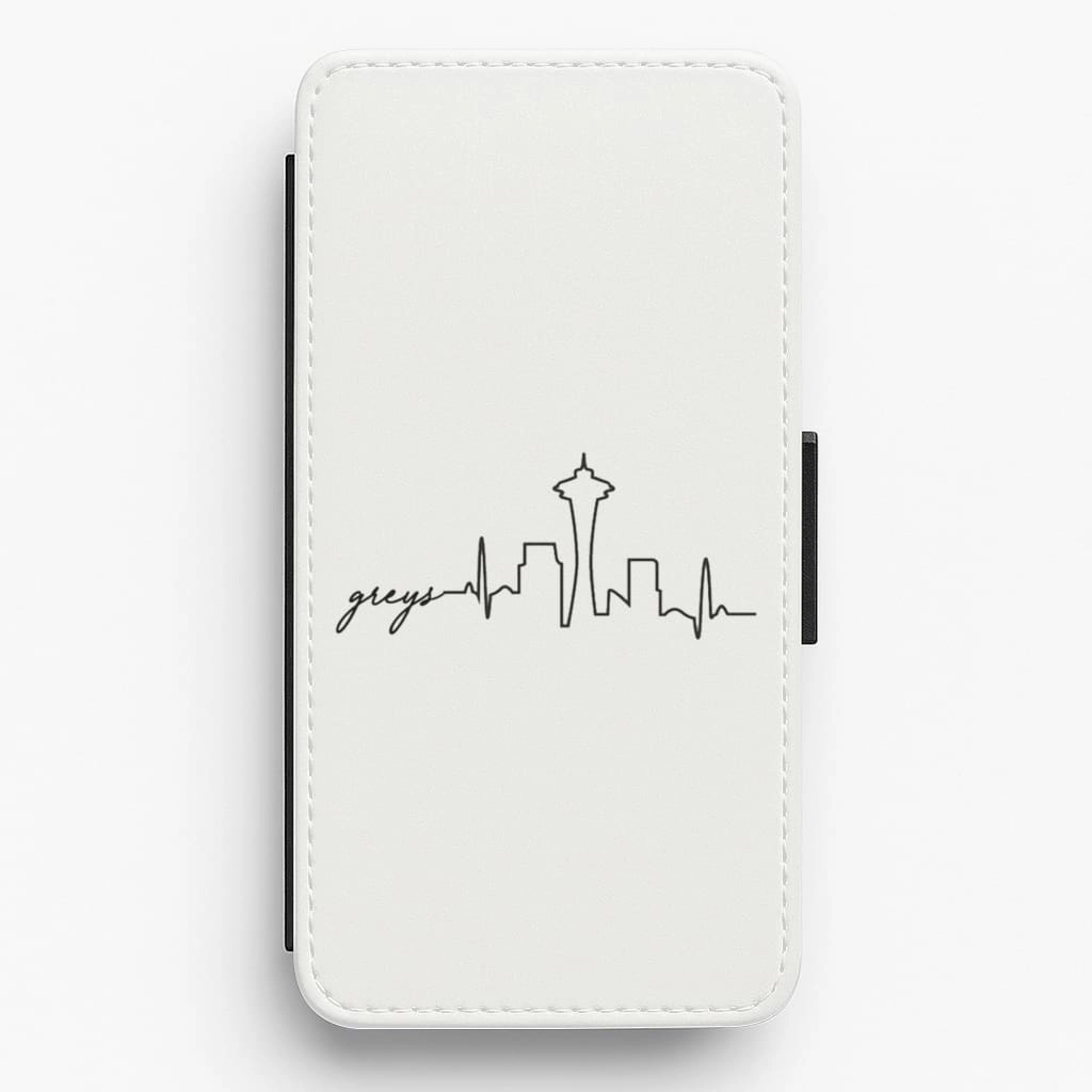 Grey's Skyline - Grey's Flip / Wallet Phone Case custom design Soft Interior