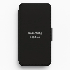 Vivid Surface Detail Wednesday Typogrophy Flip / Wallet Phone Case