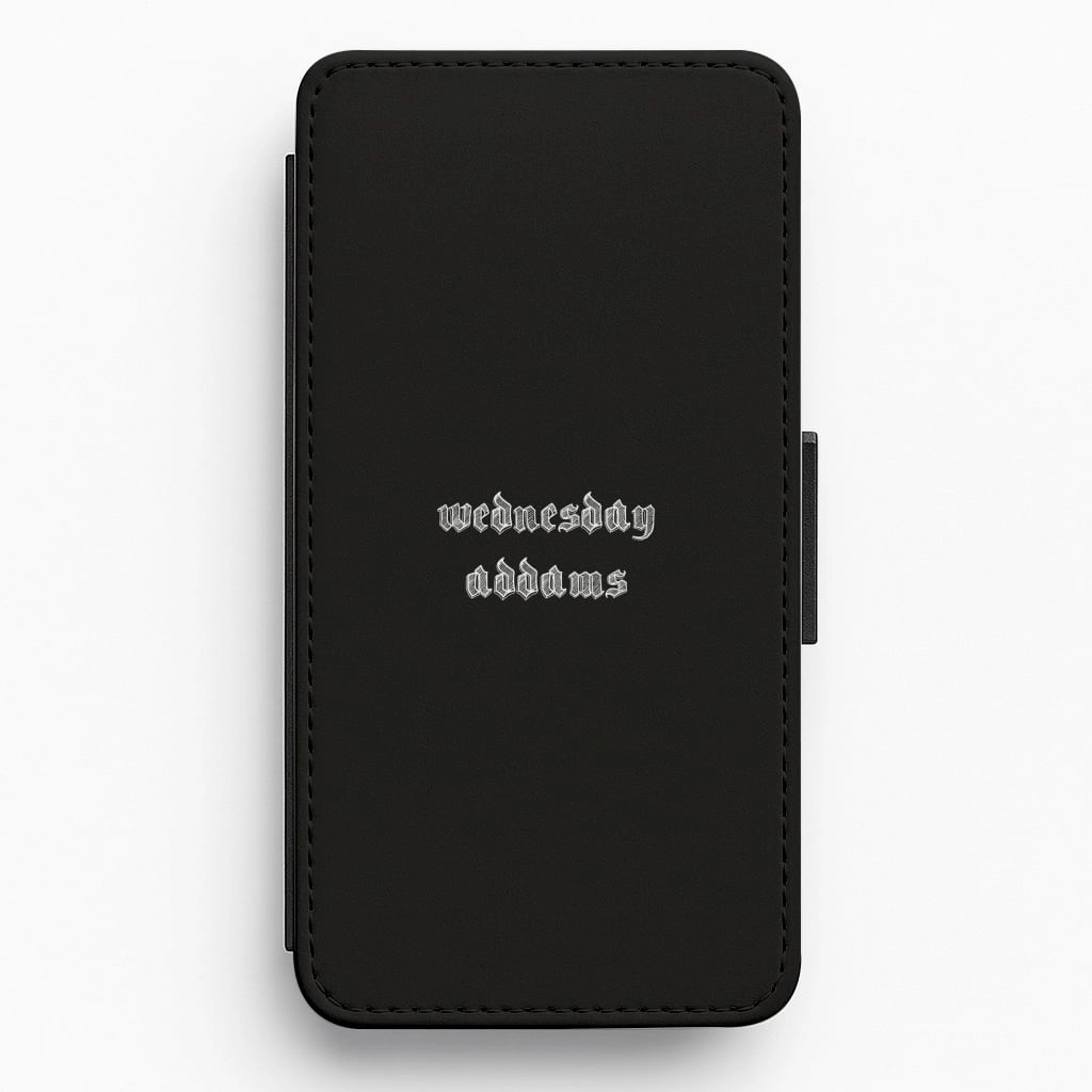 Vivid Surface Detail Wednesday Typogrophy Flip / Wallet Phone Case