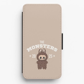 Cute Monster 2025 Biege Flip / Wallet Phone Case Simple Finish