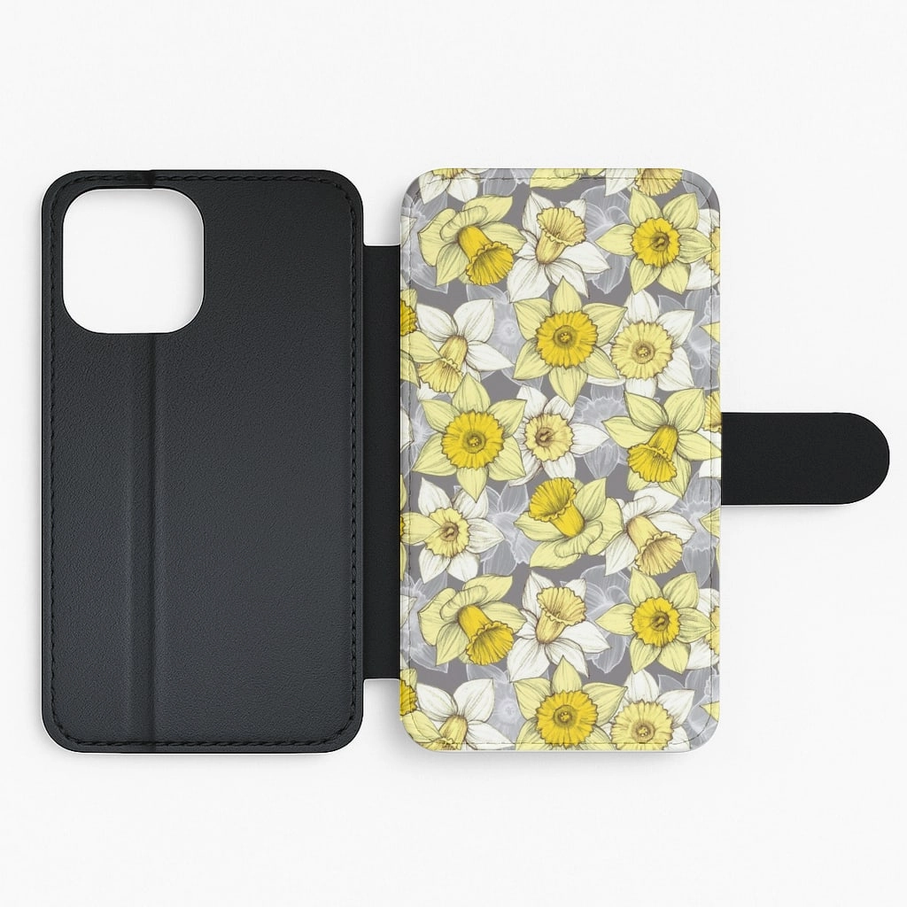 Daffodil Daze - Spring Pattern Flip Wallet Phone Case Youth Style