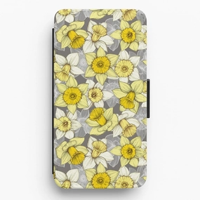 Daily Durability Daffodil Daze - Spring Pattern Flip Wallet Phone Case