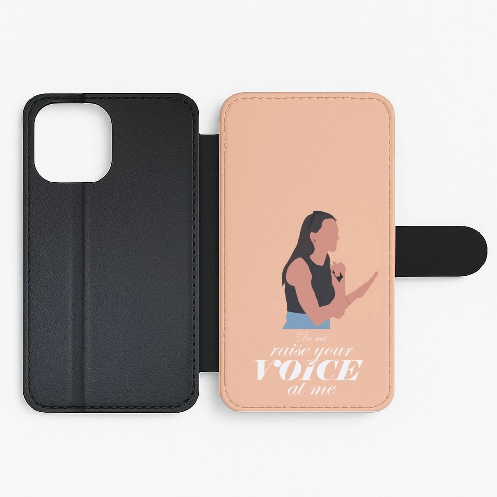 Button Cover Don't Raise Your Voice At Me Flip / Wallet Phone Case