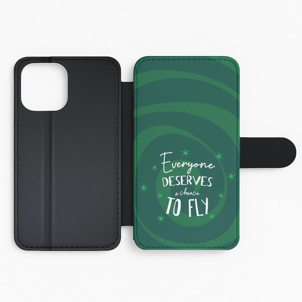 Comfort touch Trendy Detailing Everyone Deserves A Chance To Fly Flip / Wallet Phone Case