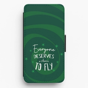 Everyone Deserves A Chance To Fly Flip / Wallet Phone Case Vivid Texture Everyday Style