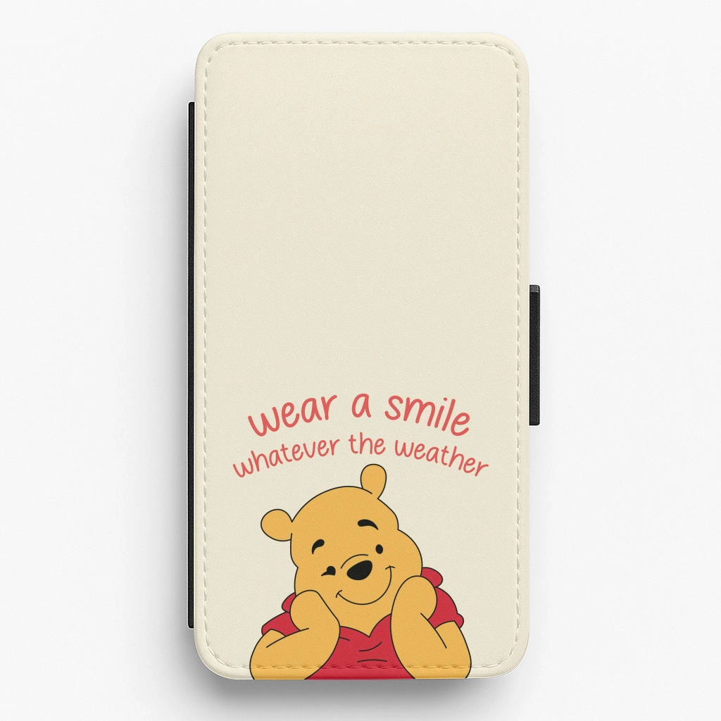 Wear A Smile Whatever The Weather  Flip / Wallet Phone Case Hybrid Shield Comfort Finish Layer
