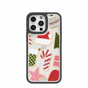 Clear Festive Cookies iPhone 16 Pro Max Case With Black Ridge Shock Layer