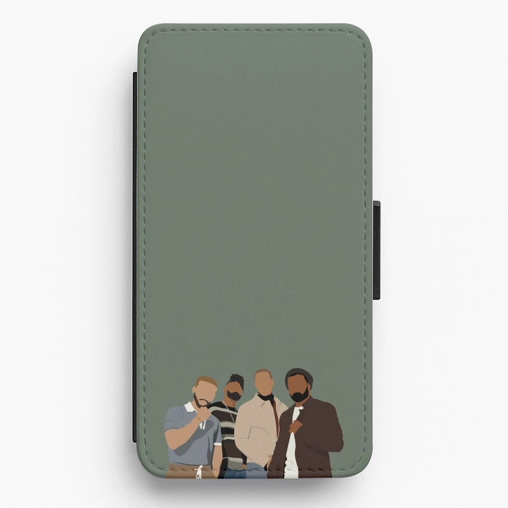 JLS Members Inspired Flip / Wallet Phone Case Rugged Edge Texture