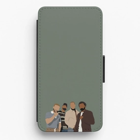 JLS Members Inspired Flip / Wallet Phone Case Rugged Edge Texture