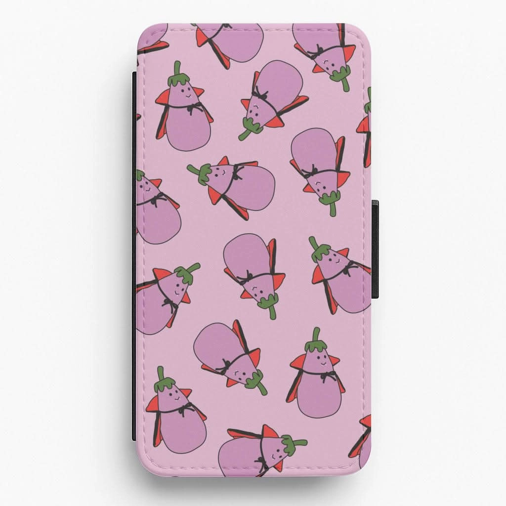 Vampire Vegetable Pattern - Halloween Flip / Wallet Phone Case Protective cover