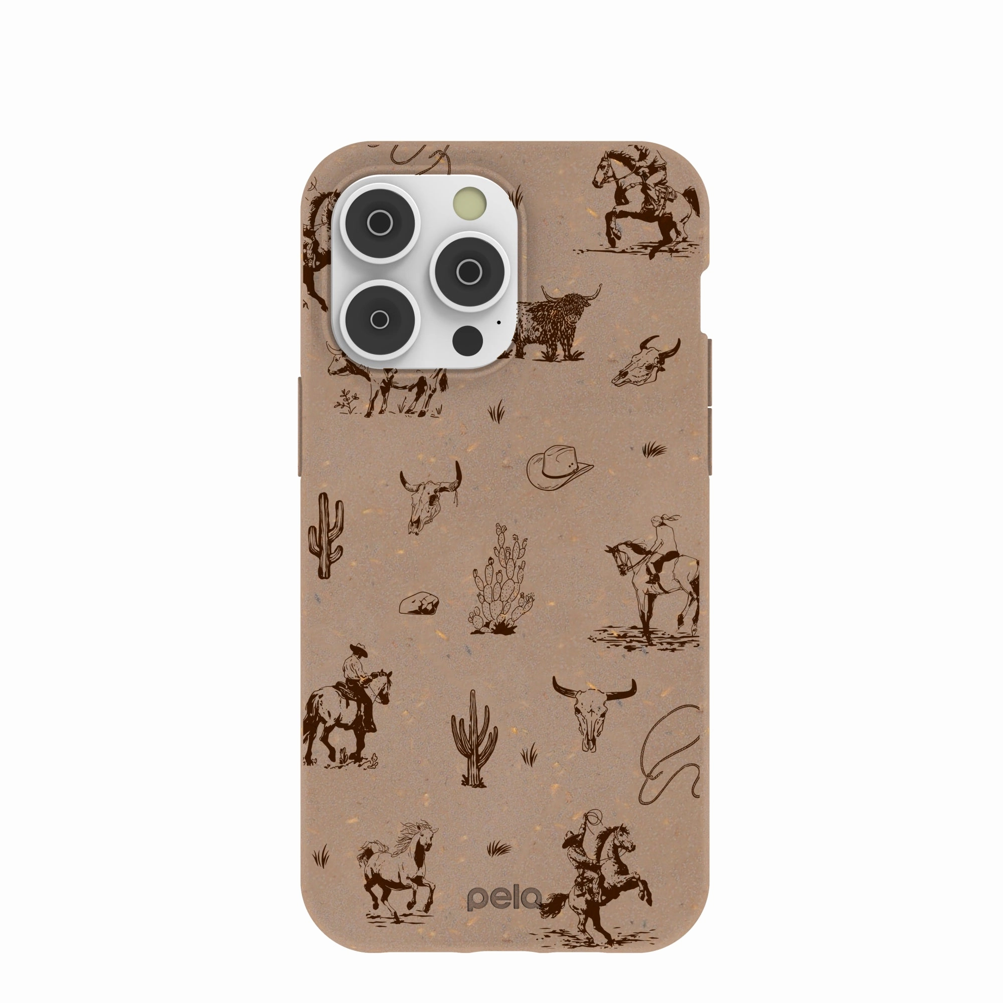 Chocolate Brown Wild Frontier iPhone 14 Pro Max Case Minimal Shield Texture
