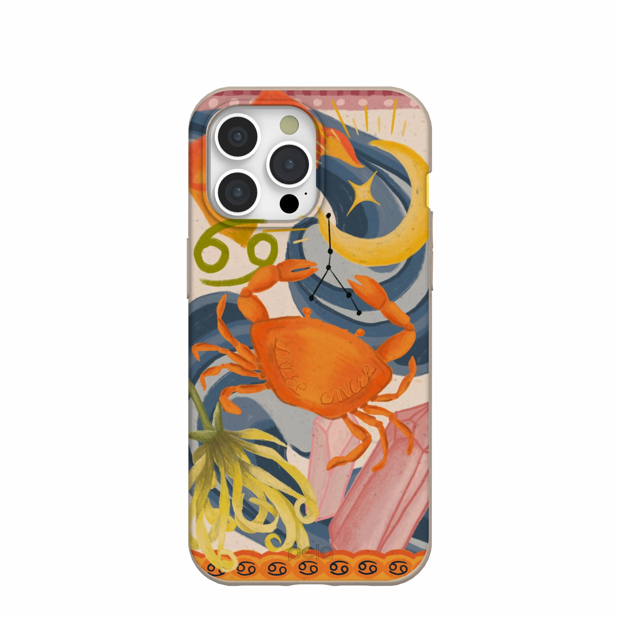 Soft Finish Layer Everyday Carry Seashell Cancer Crab iPhone 15 Pro Max Case